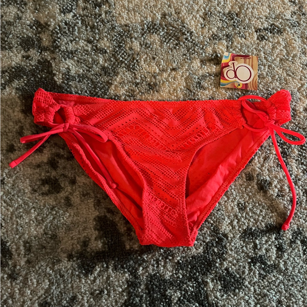 Neon Coral Swim Bottom NWT
